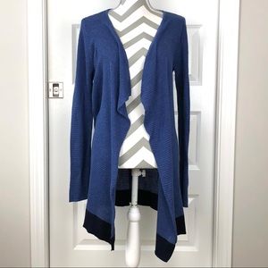 Free People Blue & Navy Knit Sweater Cardigan Sz S